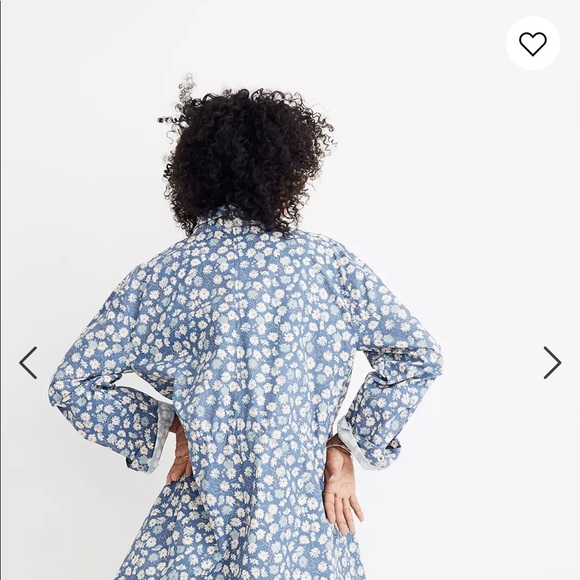 Ruffle-Neck Anorak Raincoat in French Floral - french floral blue moon